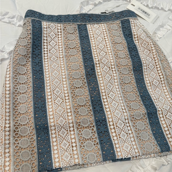 Endless Rose Dresses & Skirts - Endless Rose Blue and White Lace Pencil Skirt